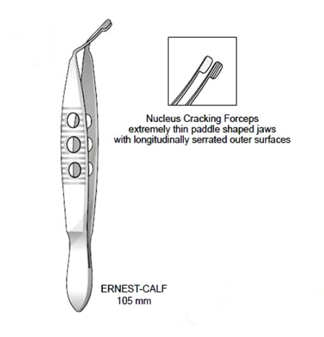 ERNEST CALF NUCLEUS CRACKING FORCEPS SIZE: 10.5CM